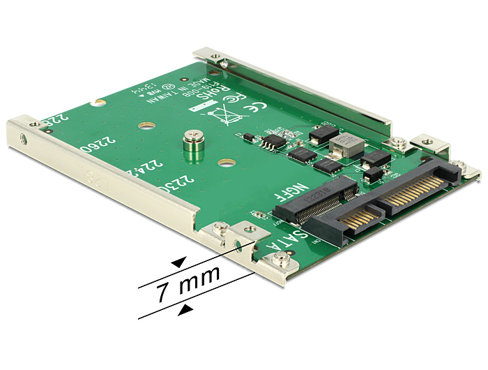 Carte D'Adaptateur DeLOCK 62544 – Interne M.2, Interface SATA 6Gb/s
