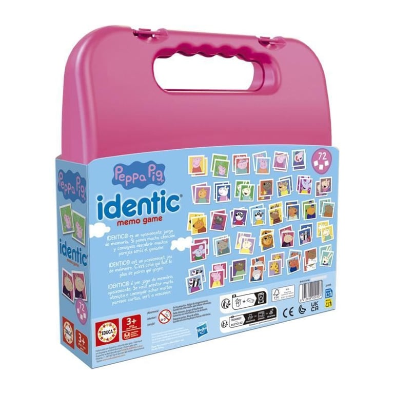 Identic Peppa Pig Jeu de mémoire EDUCA 72 cartes développe mémoire et attention Dès - vue 4