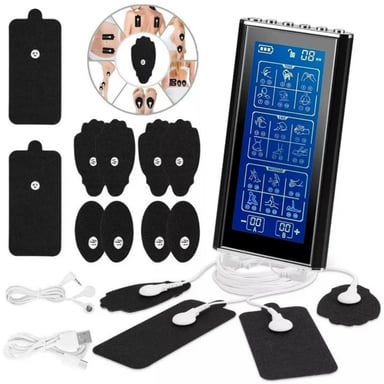 Massaggiatore Elettroterapico TENS a 36 Modalità - Stimolatore Muscolare per Sollievo dal Dolore Black