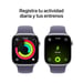 Apple Watch Series 11 GPS 46mm Boitier en Aluminium Argent avec Bracelet Sport Brume Violette - M/L