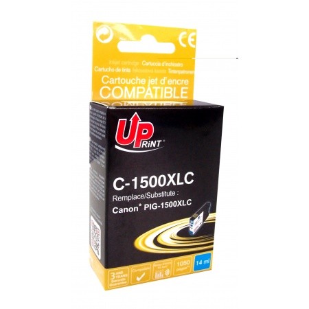 Cartouche compatible Canon PGI 1500XL C Cyan - vue 2