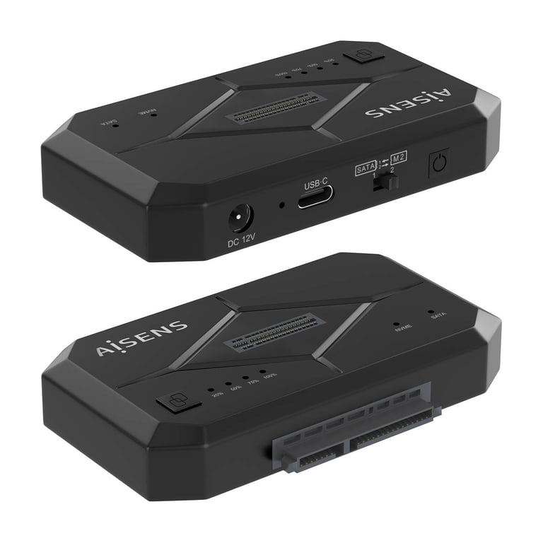 AISENS ASDS M2SATA04B Station d'accueil de disques de stockage USB 3.2 Gen 1 3.1 Gen 1 Type C Neuf - vue 2