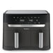 Moulinex Dual Easy Fry EZ905B20 friteuse Double 8,3 L Autonome 2450 W Friteuse d'air chaud Charbon, Gris