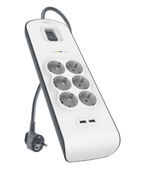 Belkin BSV604vf2M Blanco 6 salida(s) de CA 2 m