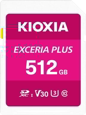 Kioxia EXCERIA PLUS 512 GB SD UHS-I Classe 10 (Kioxia 512GB Exceria plus U3 V30 SD Card)