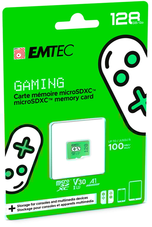 Carte mémoire Gaming microSD UHS I U3 V30 A1A2 Emtec - vue 6