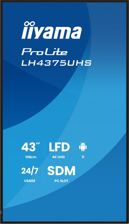 iiyama 43 LED ProLite LH4375UHS B2AG - vue 5