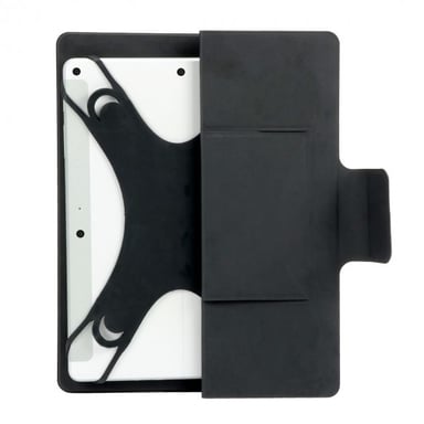 Coque de Protection Folio Universelle avec Clavier Bluetooth français 9-11''', Housse Clavier AZERTY compatible iOS, Windows, Android - Noir