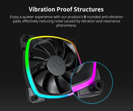 Montech Modèle du produit : Lot de 3 Ventilateurs de boitier AX120 RGB - 12cm (Noir)
