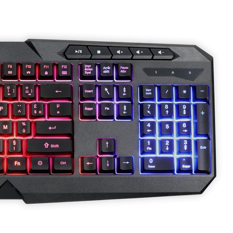 LIVOO TEA283 Clavier gamer filaire USB AZERTY Rétro éclairage LED RGB Touches multimedia Neuf - vue 3