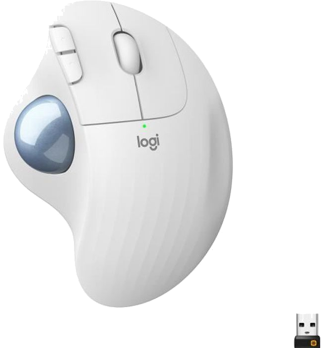 Souris Ergonomique - Sans fil - LOGITECH -ERGO M575 - Trackball - Blanc