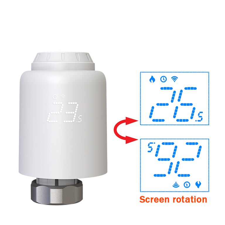 Válvula termostática de radiador Tellur Smart WiFi RVSH1, LED, blanca