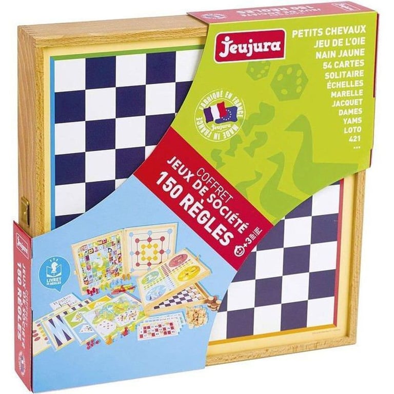 Coffret De Jeux Classiques Jeujura – 150 Règles En Bois - vue 5