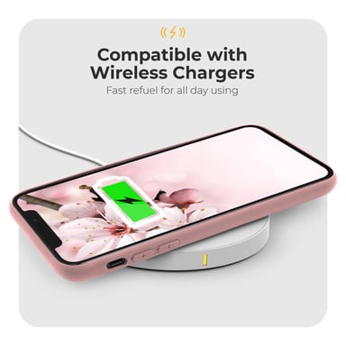 Moozy Minimalist Series Coque en silicone pour iPhone 11, Rose Beige – Finition mate fine et souple en TPU