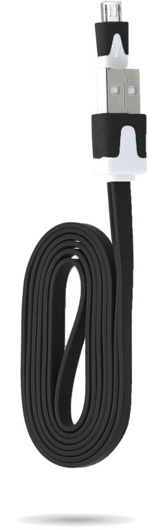 Cable Noodle 1m pour Manette Playstation 4 PS4 USB / Micro USB 1m Noodle Universel Universel (NOIR)