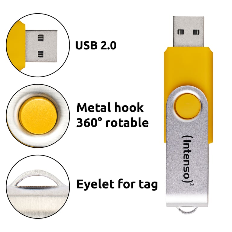 Intenso 5 x Clé USB Office Line USB A 3.2 Gen 1x1 couleurs assorties Neuf - vue 2