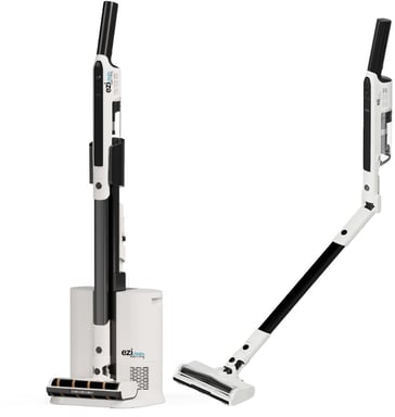 Aspirador vertical sin cable - Estación Cyclomax R15 - 20000 Pa - 30 min - 2.2 L - Blanco / Negro