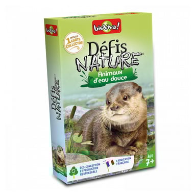 Juego de cartas Nature Challenge: Animales de agua dulce - ¡Diviértete aprendiendo!