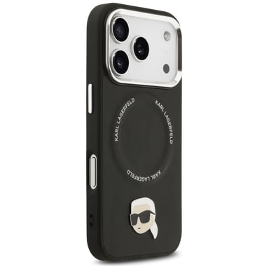 Custodia Karl Lagerfeld Karl Pin MagSafe per iPhone 17 Pro nero