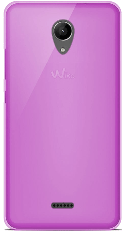 Coque silicone unie compatible Givré Rose Wiko Freddy