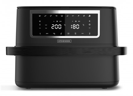 Kitchen Cook AIRMED_W freidora Doble 10 L Independiente 2600 W Freidora de aire caliente Negro