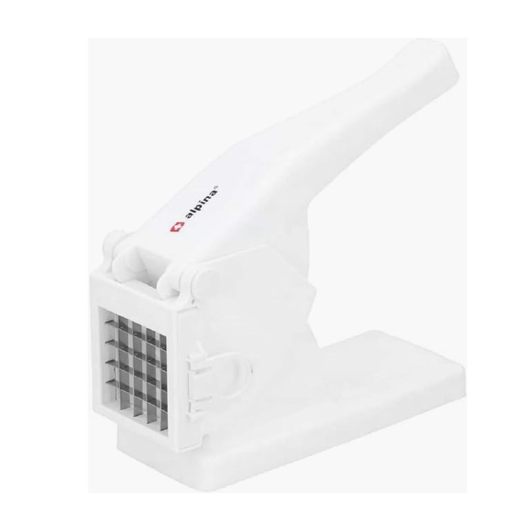 Trancheur Pommes de Terre pour Frites Coupe Rapide Acier Inoxydable Blanc - Neuf