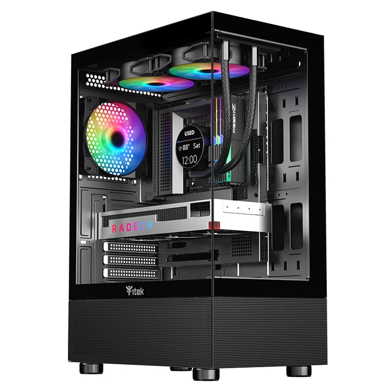 Boitier PC Moyen Tour ATX iTek Showbui 45 RGB avec panneaux vitrés - vue 7