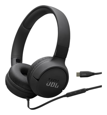 JBL Tune 520C USB-C Écouteurs Avec fil Arceau Appels/Musique USB Type-C Noir