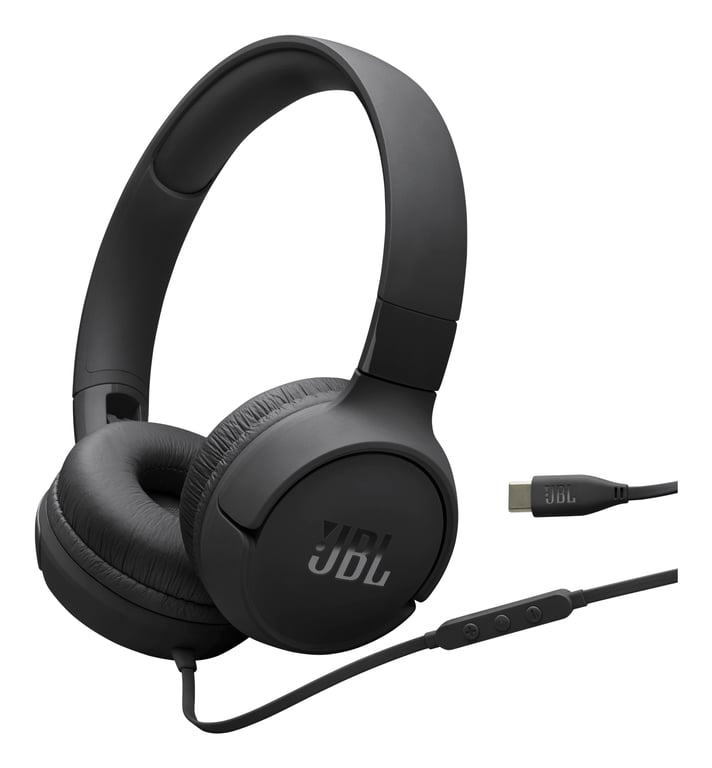 JBL Tune 520C USB-C Casques Avec fil Arceau Appels/Musique USB Type-C Noir - Neuf