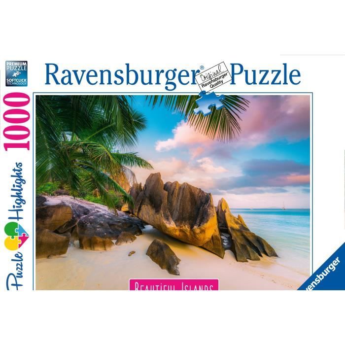 Puzzle 1000 Pièces : Les Lumières des Seychelles - Neuf