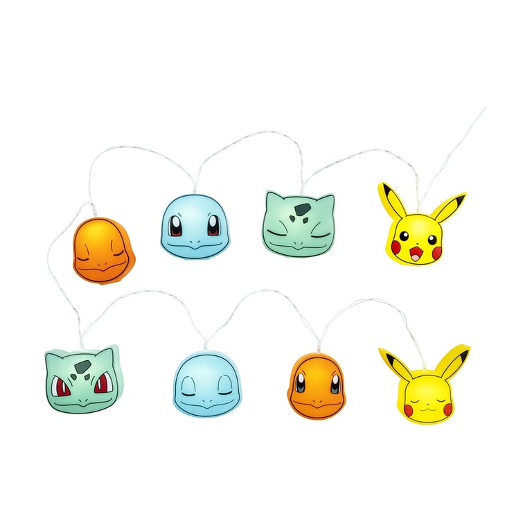 Guirlande Lumineuse 8 LED Personnages Pokémon Déco Intérieure 2.6m Neuf