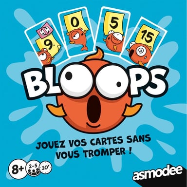 Jeu de cartes ASMODEE Bloops Party - Mémoire & Ambiance 2-5 joueurs 8+ 10 min Bleu - 65 cartes