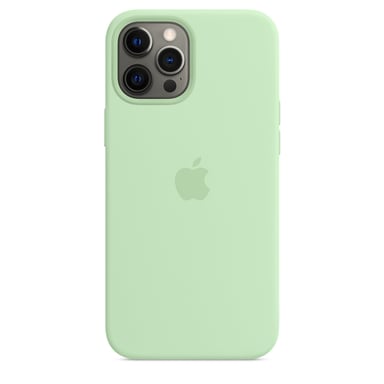 Coque en silicone avec MagSafe pour iPhone 12 Pro Max Vert Pistache