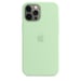Coque en silicone avec MagSafe pour iPhone 12 Pro Max Vert Pistache