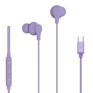 Celly UP1600TYPECVL écouteur/casque Avec fil Ecouteurs Appels/Musique USB Type-C Violet