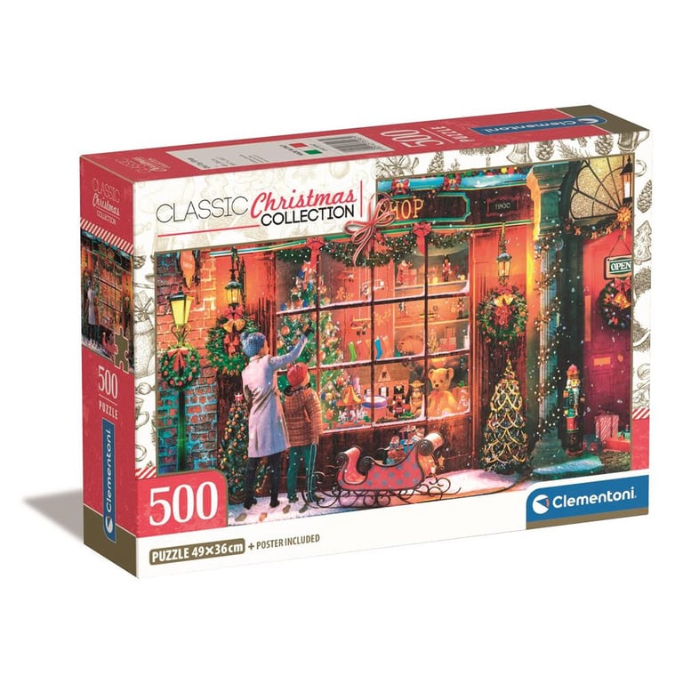 Puzzle 500 pièces : 'ancien Magasin de noël Clementoni Puzzles - vue 1