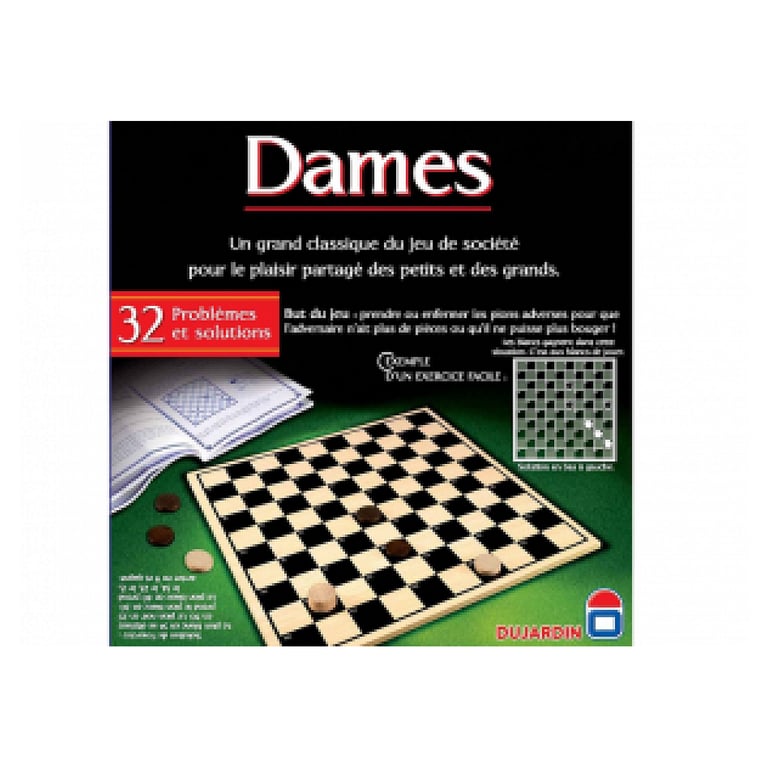 Dujardin Dames Jeu de Société 1 livret Inclus Avec Des Tactiques de Jeu Se joue à 2 A partir de Bois - vue 2