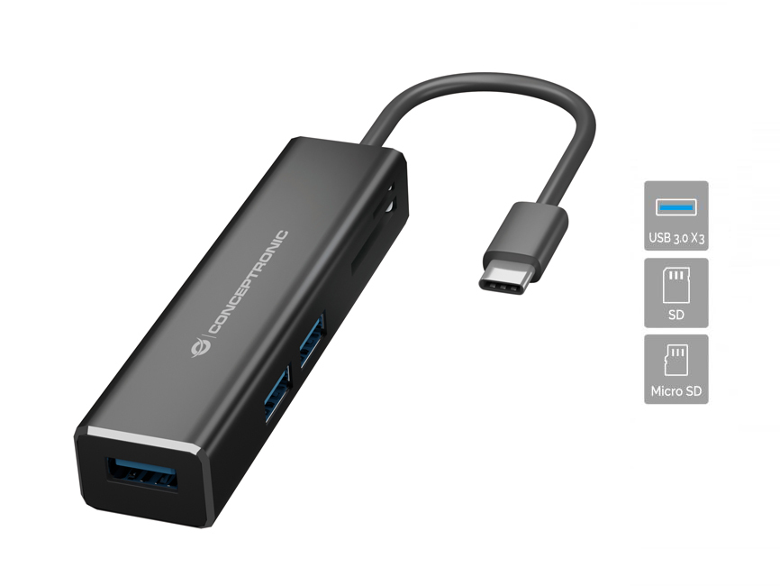Conceptronic DONN07B station d'accueil USB 3.2 Gen 1 3.1 Gen 1 Type C Neuf - vue 9
