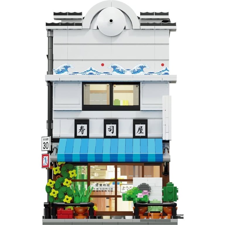 Bâtiment Magasin de Sushi Japonnais CADA 1665 pièces avec LED USB 14+ Neuf - vue 2