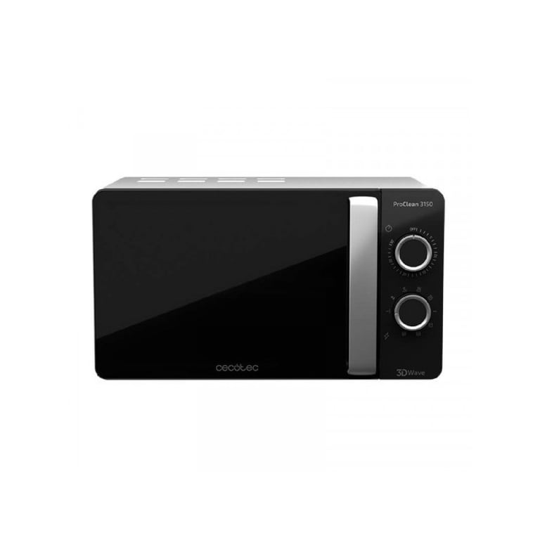 Cecotec Micro ondes et ProClean 3150. Avec Gril et revêtement Ready2Clean Technologie 3D Wave. Grill 20 de capacité 6 niveaux porte FullCrystal