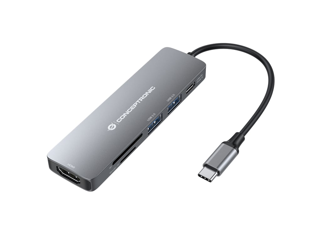 Conceptronic DONN02G station d'accueil USB 3.2 Gen 1 3.1 Gen 1 Type C Aluminium Neuf