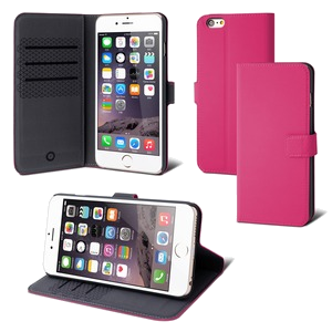 Folio Stand Wallet 3 Cartes Rose: Apple Iphone 6+/6S+/7+/8+