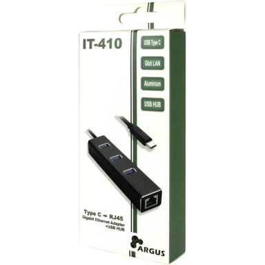 Inter-Tech ARGUS IT-410 USB 3.2 Gen 1 (3.1 Gen 1) Type-C Negro