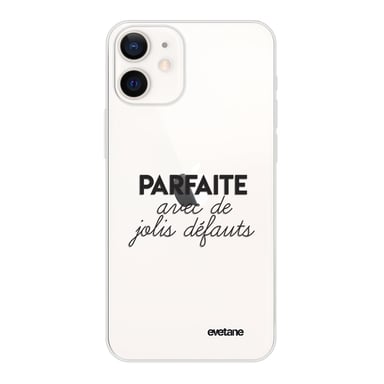 Evetane Coque Apple iPhone 12 mini souple transparente Motif Parfaite Avec De Jolis Défauts