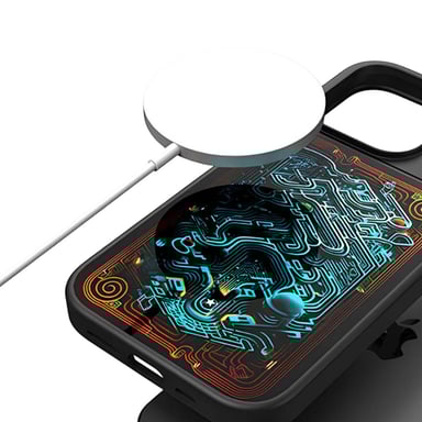 STM Funda para iPhone 15 MagSafe a prueba de golpes con diseño interactivo termosensible Negro