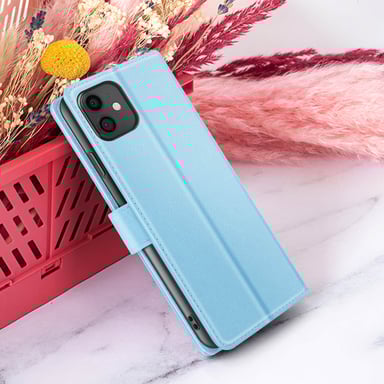 Custodia a portafoglio per iPhone 11 con supporto e linguetta magnetica