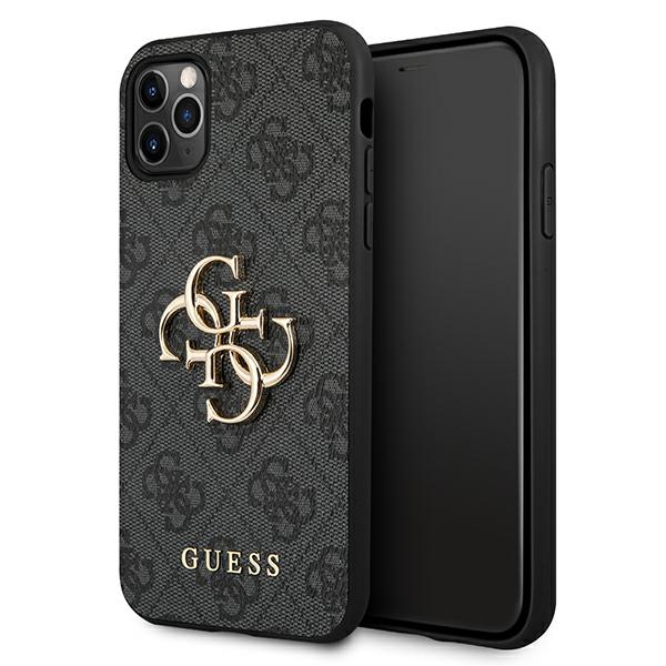 Funda Guess para iPhone 11 Pro Gris 4G Logo Grande de Metal