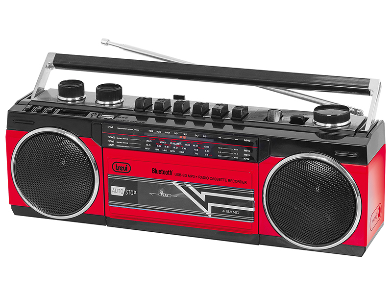 Trevi RR 501 BT Personnel Analogique Noir, Rouge - Neuf