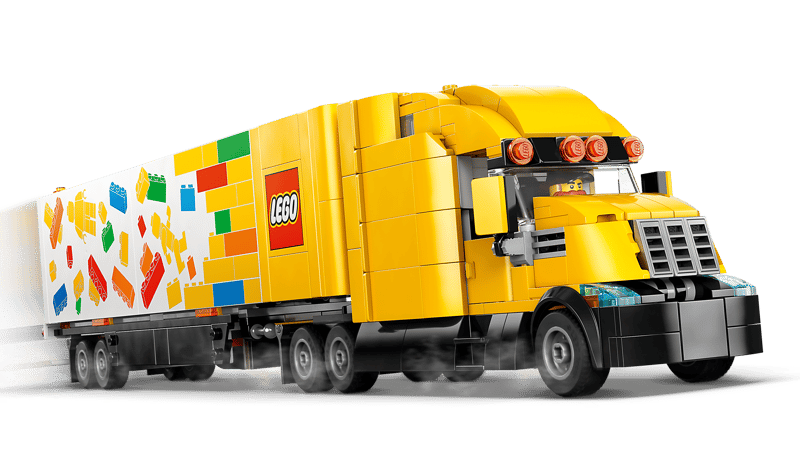 Le camion de livraison jaune - vue 3