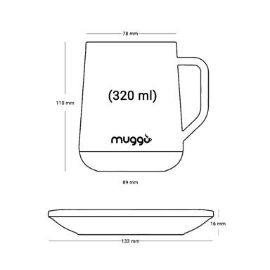 Tasse chauffante Muggo Cup batterie et contrôle de température